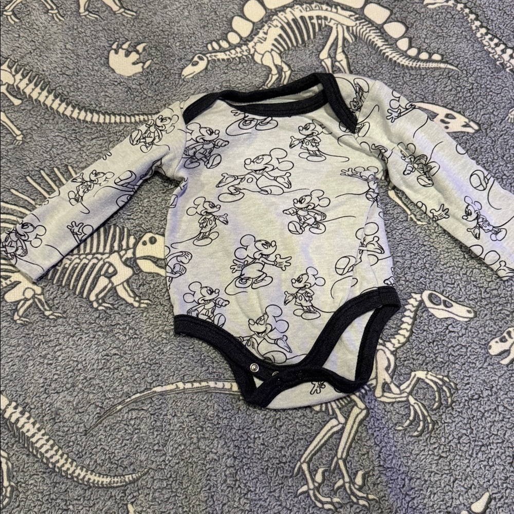 Disney Gray and Black Mickey Mouse One Piece